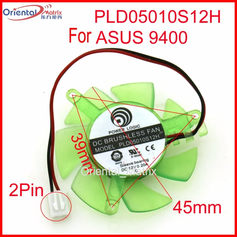 Бесплатная доставка PLD05010S12H 12В 0.20A 45 мм 2Pin для видеокарты ASUS 9400 охлаждающий