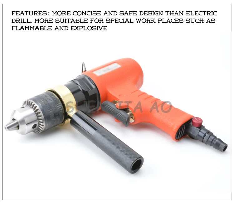 Новый промышленного класса пневматический ручной дрелью BD-1029 рук положительный/Обратный Воздушный дрель 13 мм Тип пистолета