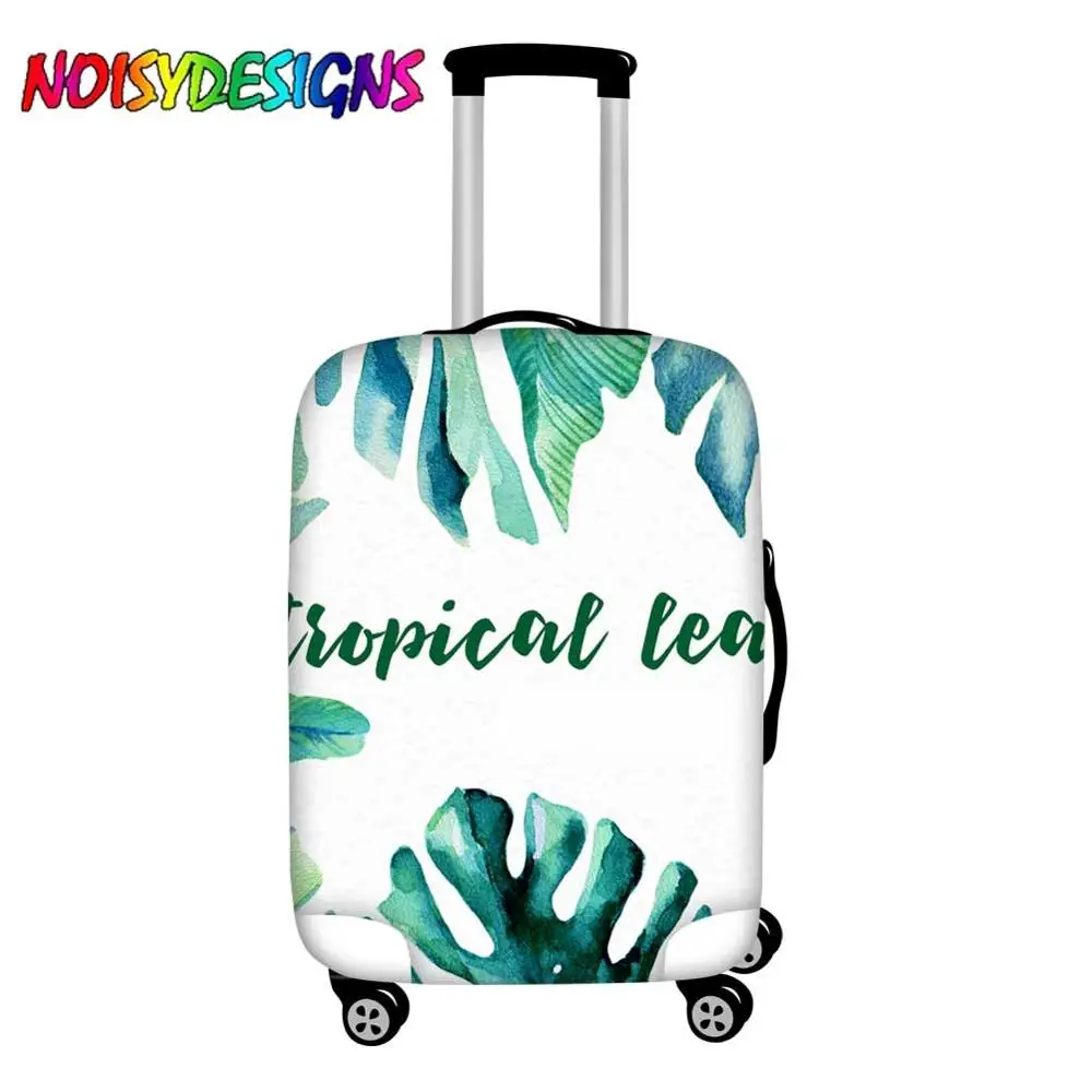 NOISYDESIGNS Elastic Travel Luggage Cover Dustproof Protective Tropical Leaves Travel Suitcase Cover For 18-32 Inch Trolley Bag NOISYDESIGNS Elastic Travel Luggage Cover Dustproof Protective Tropical Leaves Travel Suitcase Cover For 18-32 Inch Trolley Bag