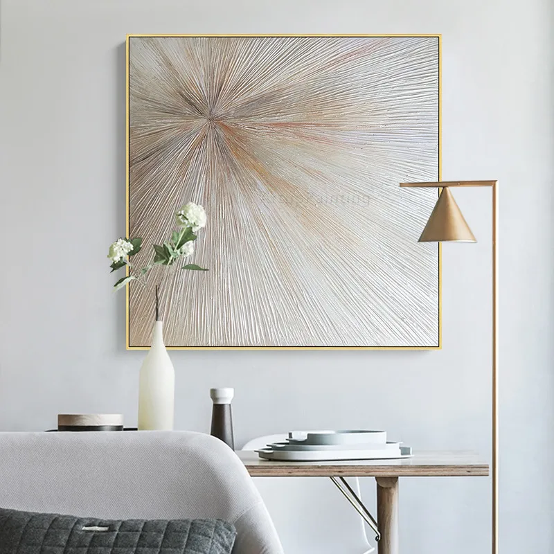 

Modern abstract Geometric Gold Canvas oil paintings Hand painted Art Home decor Pictures for living room Wall decoration maison