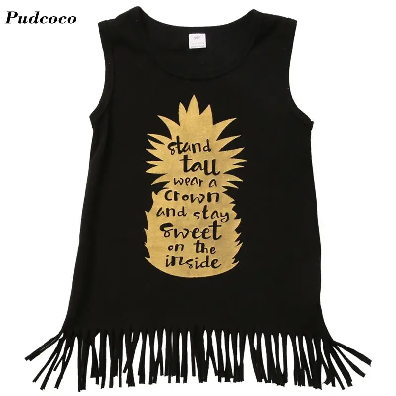 

2019 New Summer Baby Girl Dress Casual Black Letter Print Dress Sleeveless One Pieces Cotton Children Party Dresses Size 1-5Y