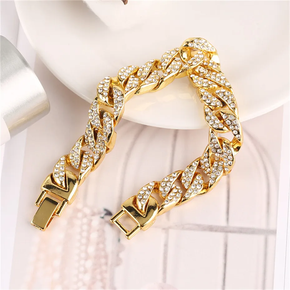 Stylish Gold Silver Metal Crystal Charms Women Bracelets Mother's gifts Fashion Jewelry Mothers Day (15)