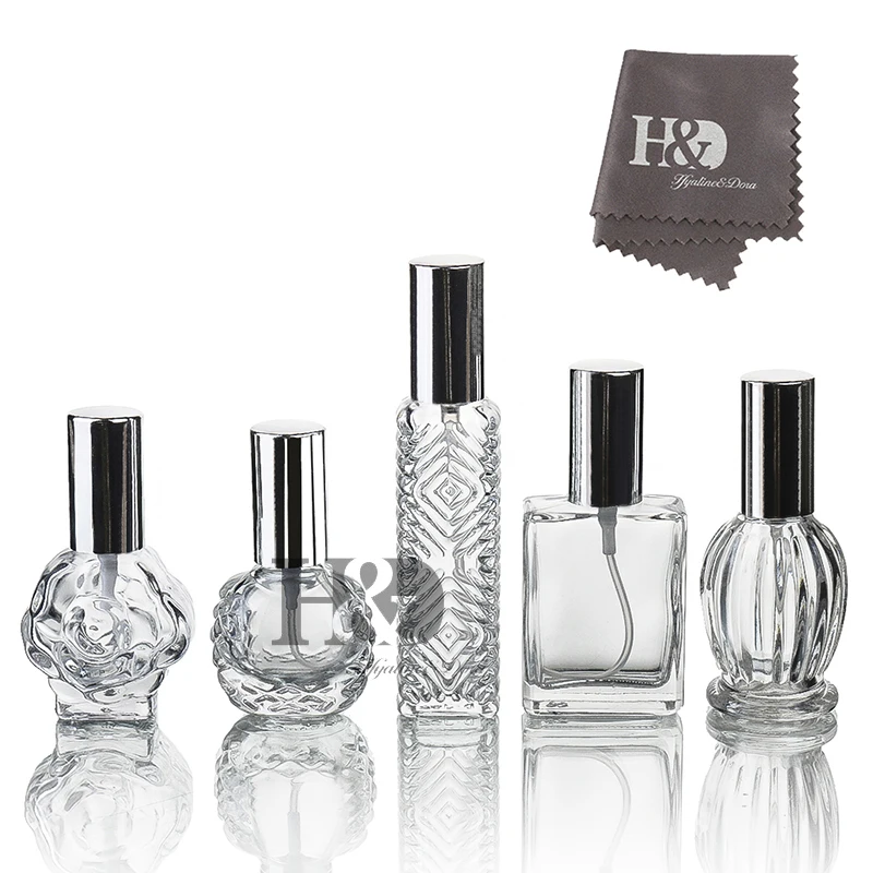 H&D Clear Portable Travel Refillable Perfume Bottle Perfume Atomizer