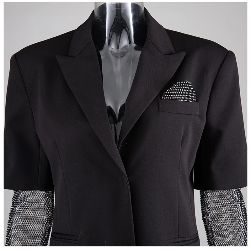 [EAM] новая весенне-летняя куртка со стоячим воротником и длинным рукавом для ногтей, модная женская куртка JX889