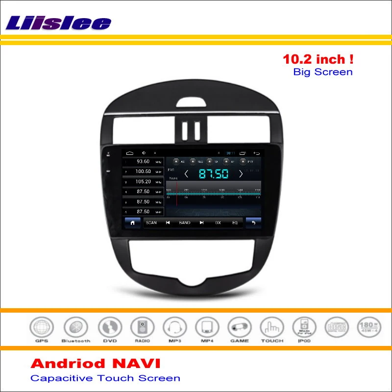 Top Liislee Car Android GPS Navigation System For Nissan Tiida ( C12 ) / Pulsar ( C13 ) 2011~2016 Radio Multimedia ( No DVD Player ) 3