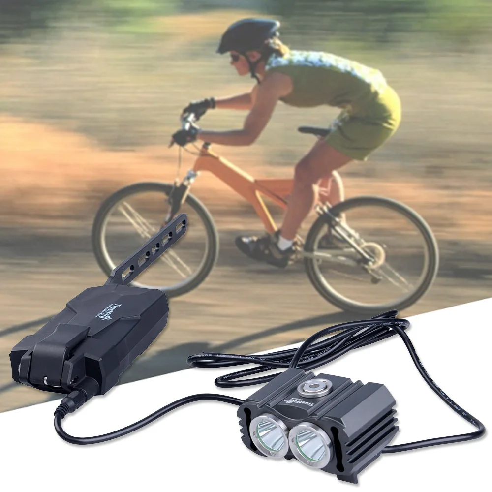 

3 Modes 800LM Rechargeable Bicycle Lights Bike Light Cycling Front Lamp + Battery Pack + Charger Bicycle Accessories