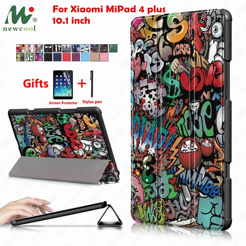 

NEWCOOL Slim pu leather Case For Xiaomi MiPad 4 plus 10.1 inch Stand Slim Magnetic Smart cover for xiaomi Mi Pad 4 plus case