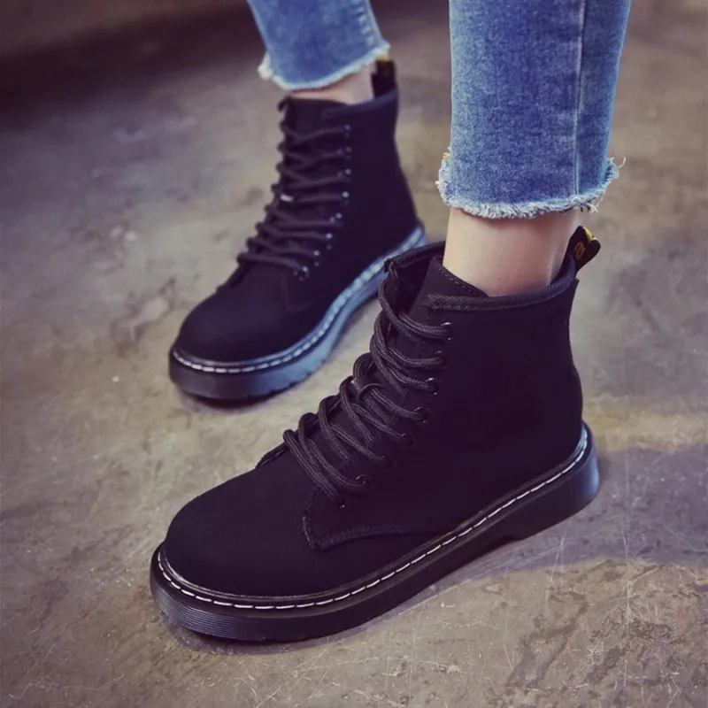 COOTELILI Winter Boots Women Ankle Boots Female Fashion Suede Leather Platform Woman Shoes Plus Size Shoes For Women 35-40 (13)