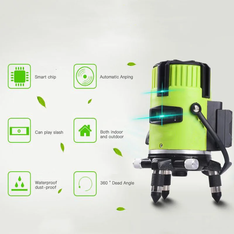 

2 Line 2 Point 360 Degree Rotating Laser Level LD Blue Line Line Meter Automatic Line Laser Level Meter Indoor And Outdoor Mode