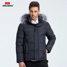 MALIDINU 2017 Brand Men Winter Down Jacket 70% White Duck Down Thick Down Coat Parka European Size Fox Fur Collar Free Shipping