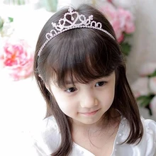 Модные западные аксессуары для волос, милые свадебные хрустальные короны из горного хрусталя для девочек