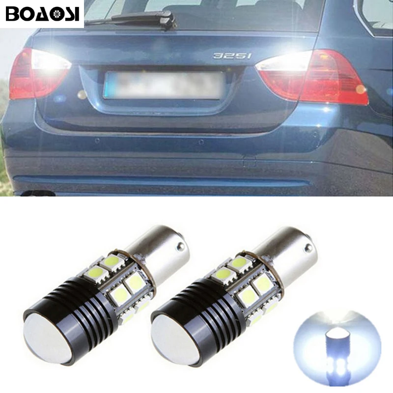 Автомобильный светодиодный фонарь BOAOSI 2x BA15S задний заднего хода 360 градусов для BMW