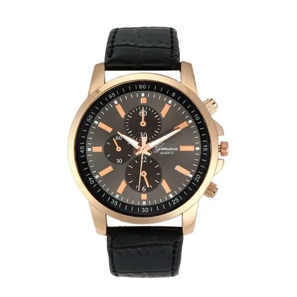 Geneva Leather Quartz Watch