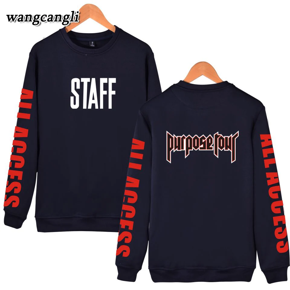 Purpose Tour Sweatshirt Men/Women Justin Bieber World Tour Man Hoodie Sweatshirts Fashion Brand Streetwear Hip Hop Tracksuit