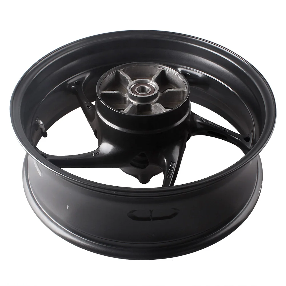 For Triumph Daytona 675R & Street Triple R Motorcycle Aluminum Rear Wheel Rim 2013 2014 Motorbike Parts Accessories Matte Black Motorcycle Rear Wheel Rim For Triumph Daytona 675R & Street Triple R 2013 2014 Matte Black Aluminum Alloy High Quality