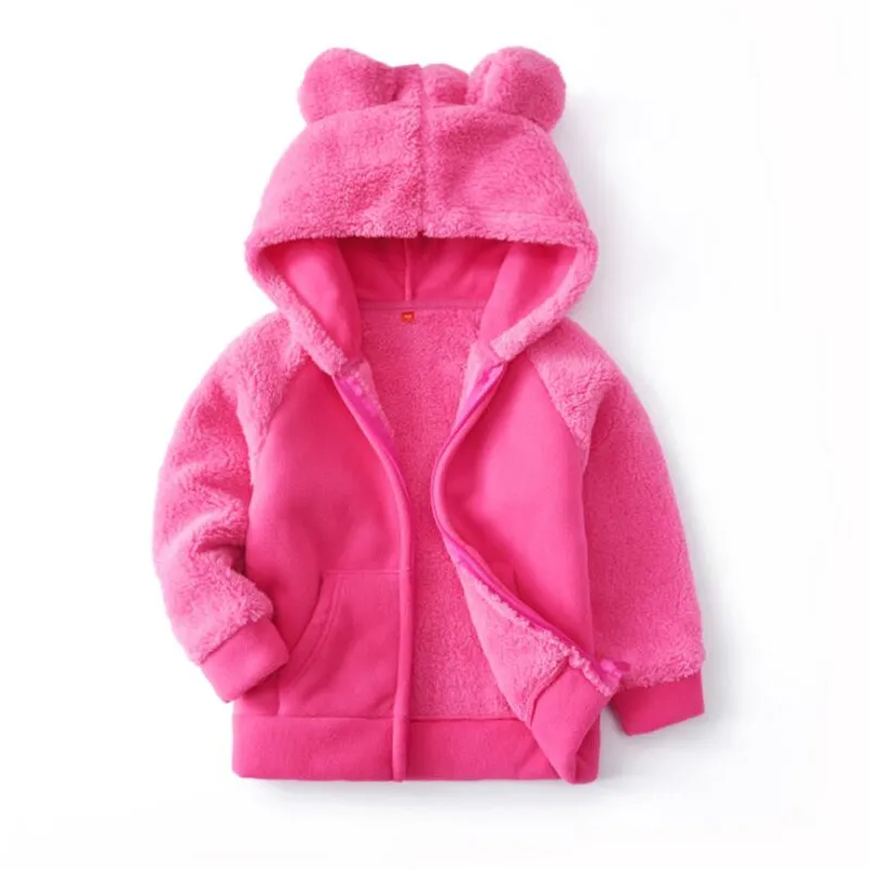 

BibiCola 2018 New Spring Autumn Kids Children Girls Outwear Thick Warm Cotton Toddler Girls Coats Hooded Baby Outwear