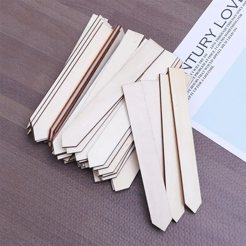 

50pcs Wooden Garden Labels Handicrafts Green Decor Wood Stick Large Plant Labels House Garden Stake Tags for Field or Containers