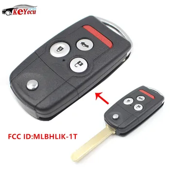 

KEYECU 3+1 Button New Replacement Remote Car Key Fob for Acura TL 2009-2014 TSX 2009-2014 ZDX 2010-2013 FCC ID:MLBHLIK-1T