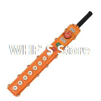 

Hoist Crane Pendant Pushbutton Switch Up-Down Rainproof with Emergency Stop Knob