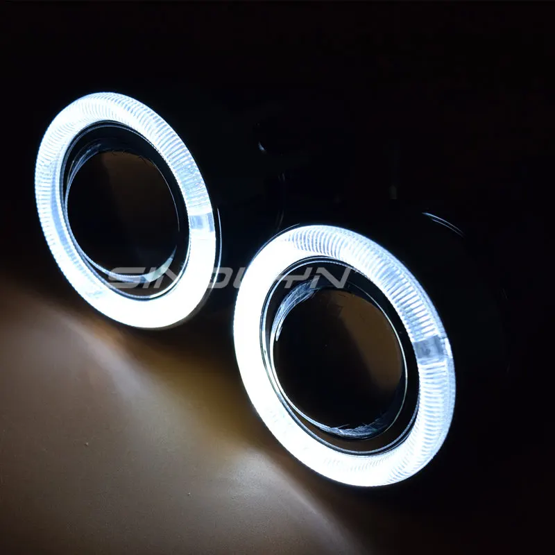  LED Angel Eyes Fog Light Projector Lens Kit With H3 Halogen Light Driving Lamps Fog Lamps For Car R - 1667194581