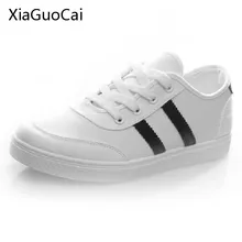 Белая женская парусиновая обувь; Женская Весенняя повседневная обувь с низким верхом; дышащая резиновая обувь на шнуровке; X1044 35