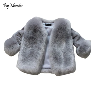 

Toddlers Clothing Winter Girls Fur Coat Elegant Baby Girl Faux Fur Jackets And Coats Thick Warm Parka Kids Boutique Clothes W238