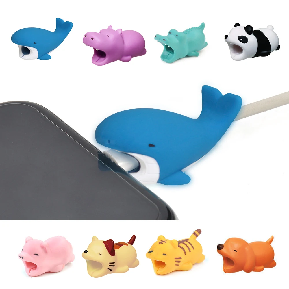 

PVC Animal Pattern Data Line Protector Anti-breaking USB Cable Protective Cover Home Cellphone Supplies Decoration