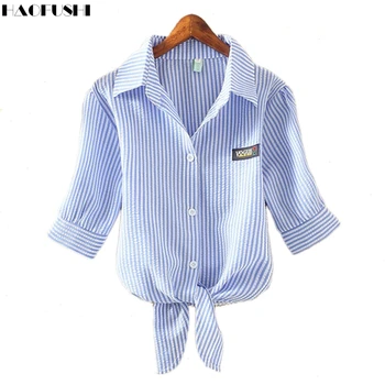 Women shirts blouses Striped blouse blusas mujer Korean ladies tops blusas y Plus Size Clothing 4xl Chemise Femme camisa mujer