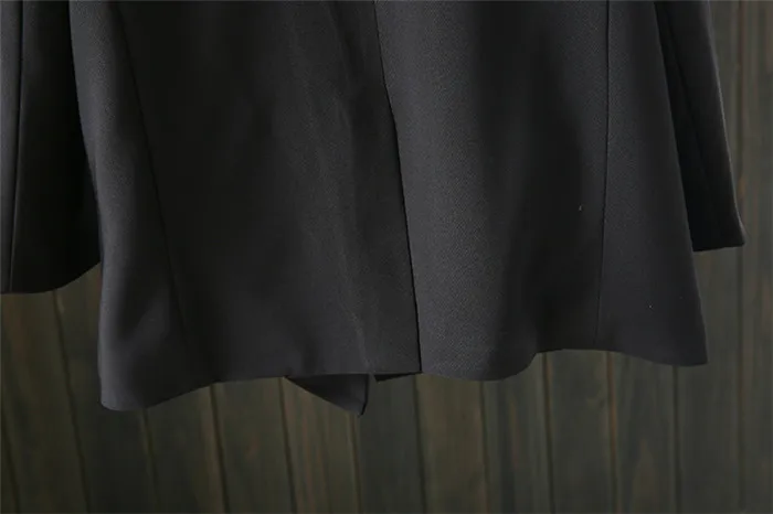 Женский костюм большого размера, весна-осень, черные женские блейзеры больших размеров, свободные маленькие блейзеры, повседневные топы, куртки с длинным рукавом 2594