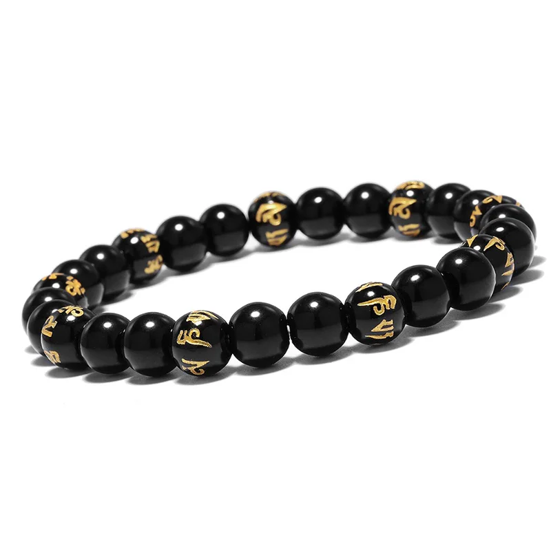 Buddha Armband Obsidian