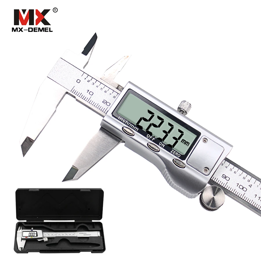 Vernier Caliper Digital 6 "150mm Measuring Tool Stainless Steel