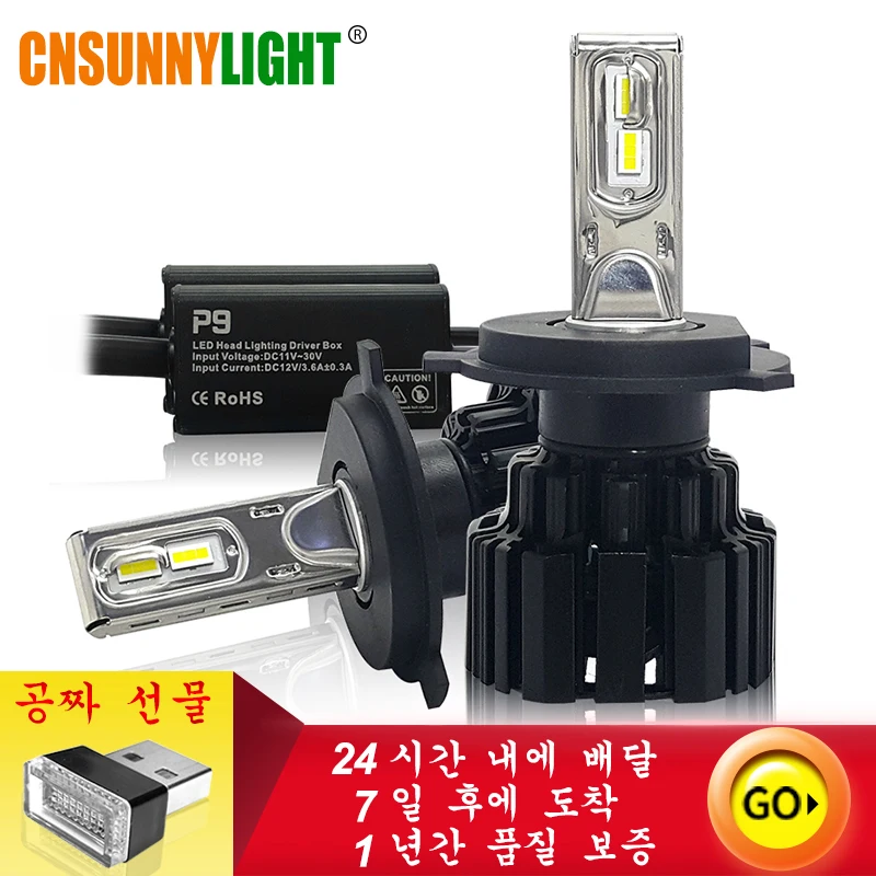 Goede CNSUNNYLIGHT Hoge Helderheid LED Auto Koplamp H7 H11 H8 90 W pair 16000Lm 9005 HB3 9006 HB4 9012 d1S H4 H13 Zuiver Wit