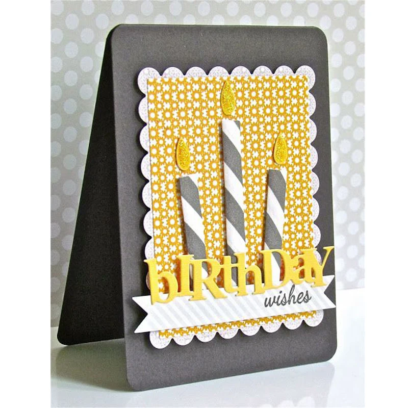 Letters Metal Die Cuts Cutting Dies happy birthday pattern For DIY Scrapbooking Embossing Photo Album Paper party manual Cards | Дом и сад