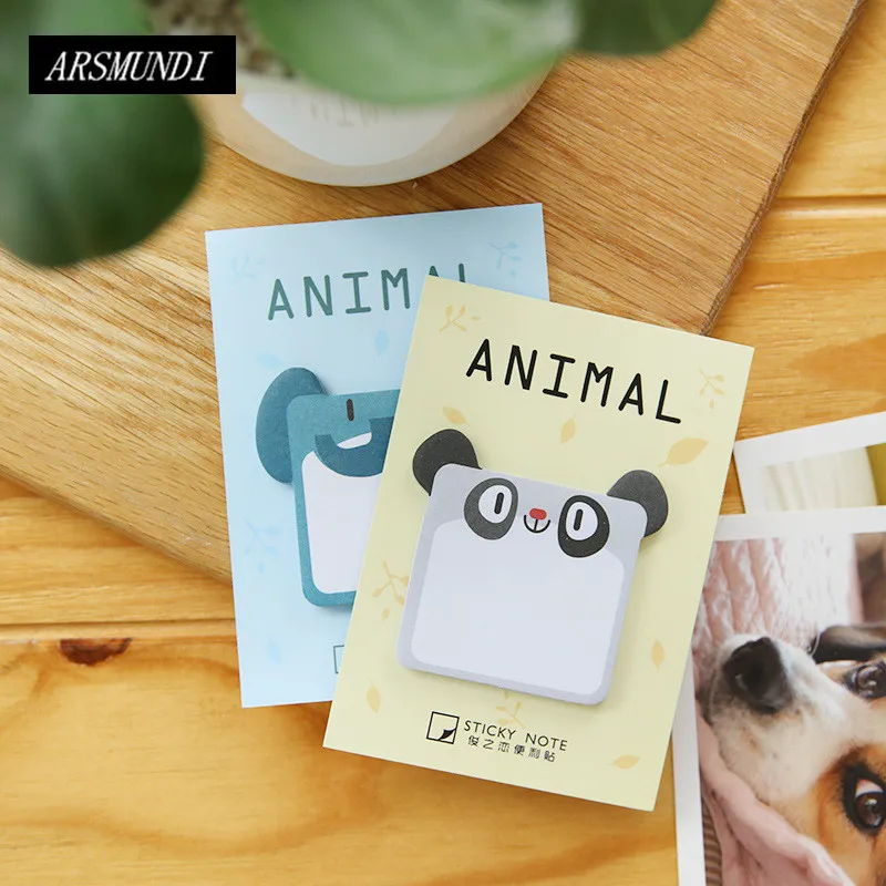 

Cute Cartoon Animals Post it Planner Stickers Scrapbooking Kawaii Sticky Notes Memo Pad Notepad For Office Stationery Papeleria