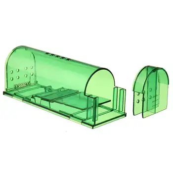 

2PCS Plastic Potable Mouse Trap Reusable Rat Catcher Cage Rodent Pest Humane Large Live Rodent Indoor Outdoor Mousetrap