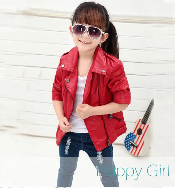 2016 PU Chamarras de cuero para ninos. Chamarras casuales para nino otono primavera e invierno. Sacos para nina. Chamarras unisex para ninos. AliExpress