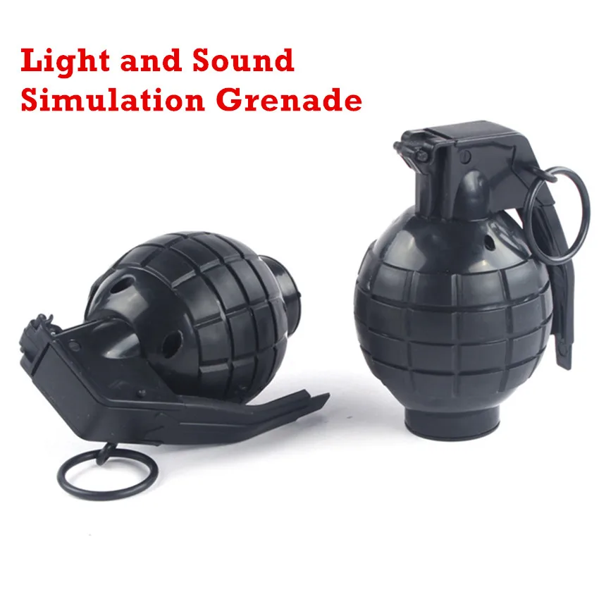 lower price  1PCS Jokes Gags Pranks Maker Outdoor Sports Sound and light simulation hand Grenade Funny & Tricky 