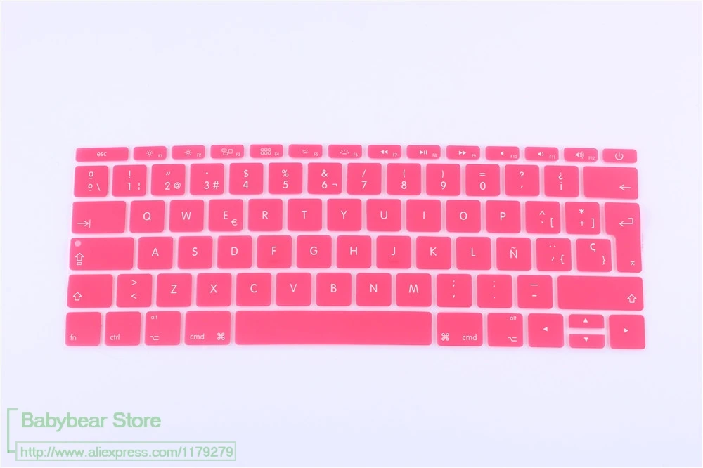 Испанский для Apple MacBook Pro 13 ноутбук режим выпуска A1708 только без сенсорной панели версия Чехлы для клавиатуры протектор кожи