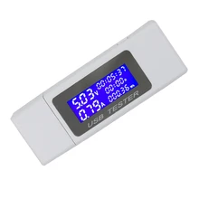 9 в 1 4-30 в тестер напряжения тока ЖК-дисплей USB зарядное устройство измеритель мощности мобильный детектор батареи Скидка 40