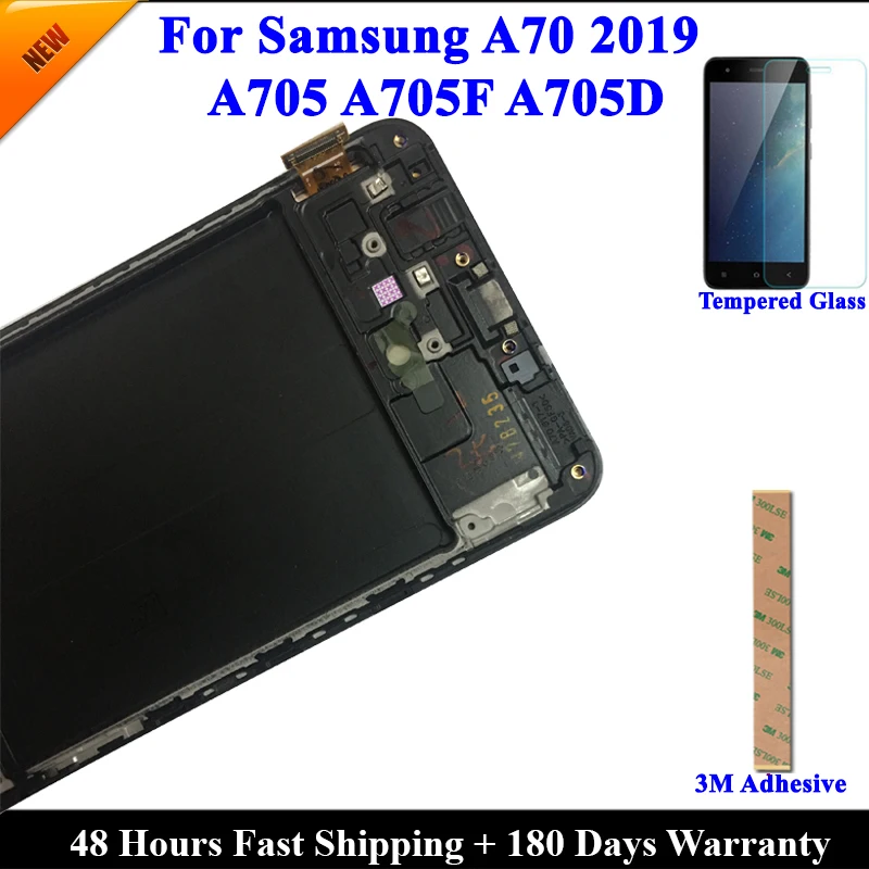 Супер AMOMLED lcd для samsung A70 lcd A705 lcd дисплей для samsung A70 A705F lcd экран сенсорный дигитайзер сборка