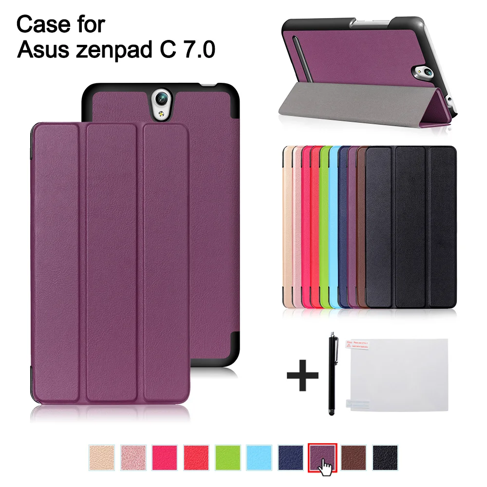 

Ultra Slim Folio Stand PU Leather Magnetic Cover Case For Asus Zenpad C 7.0 Z171 Z171KG tablet+gift