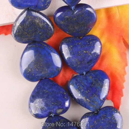 

16X16MM Lapis Lazuli Heart Beads DIY Bracelets And Necklaces 15.5"L