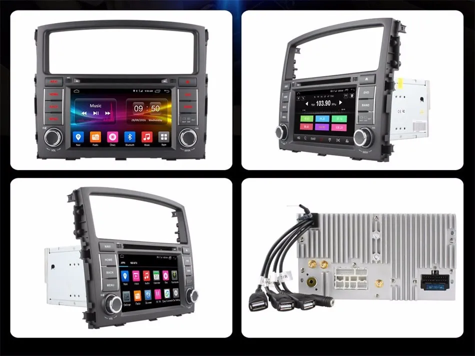 Cheap 1024*600 4G LTE Octa 8 Core 2GB RAM Android 6.0 Car DVD For MITSUBISHI PAJERO V97 V93 2011 2012 2013 2014 2015 GPS Radio Stereo 24