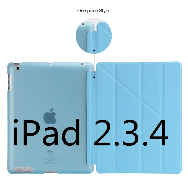 Красивый мягкий силиконовый чехол из ТПУ + умный подставка для apple ipad 2 3 4 тонкий
