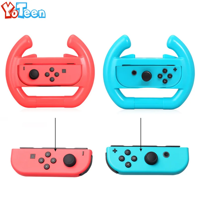 

1Pcs Left + 1Pcs Right For Switch Joy-Con Gaming Steering Wheel NS Wheel For Nintendo Switch Case Cover Handel Holder Stand