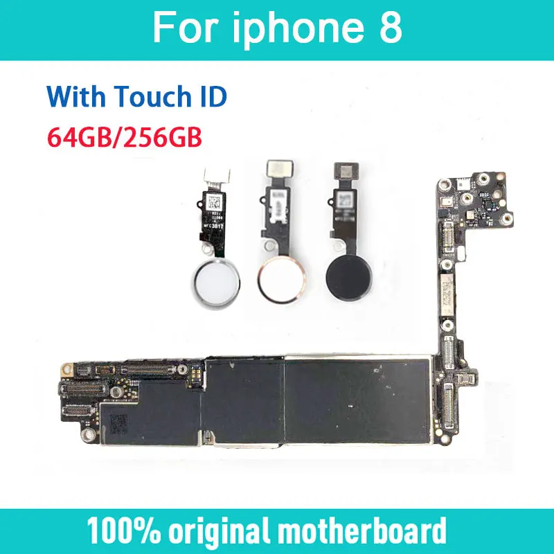 Материнская плата iCloud для iPhone 8 с Touch ID/без ID оригинальная разблокированная полным