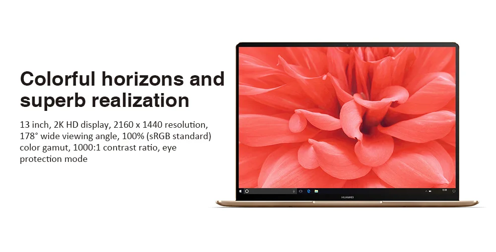 Ноутбук HUAWEI MateBook X wt-w09, 13 дюймов, ОС Win10, 4 Гб ОЗУ, 256 Гб SSD, Bluetooth 4,1, Intel HD graphics 620, ноутбук