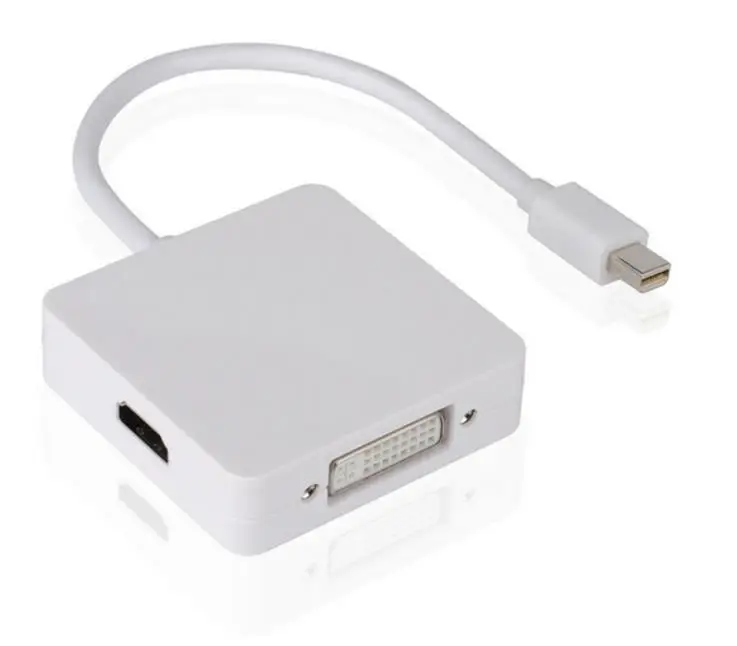 50 шт./лот 3 в 1 Mini displayport DP Thunderbolt к DVI VGA HDMI конвертер адаптер кабель Для iMac Pro Air Book
