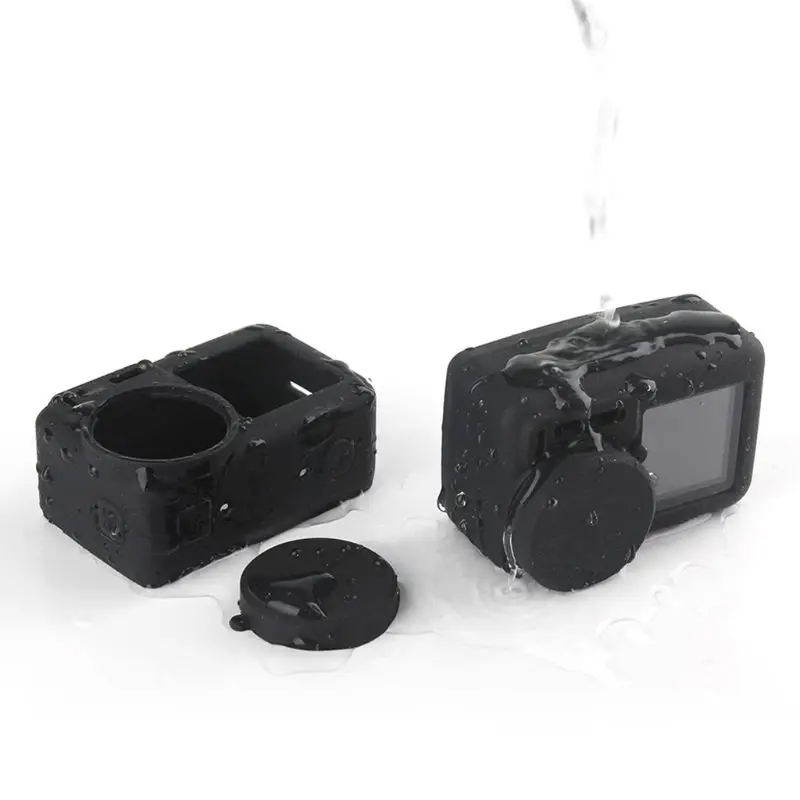 Free Shipping Black Durable Scratch Resistant Frame Protective Silicone Cage Shell Cover Lens Case for DJI Osmo Action Camera Accessories