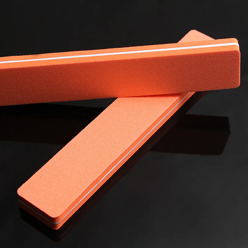 

1PC Professional Nail File 100/180 Washable Limas Rectangulares Sponge Orange Nail File Buffer Durable Sanding Nail Art Tools
